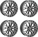 Carmani 4 jantes, modèle 20 Ludwig, 8.0x18 pouce, ET45, 5x112 trous de boulon, convient aux Ford Galaxy, Transit/Tourneo