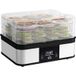HOMCOM 5 Déshydrateur d'aliments à étages, 245W Machine à sécher les aliments en acier inoxydable avec température réglable, min