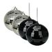 Othmar Decorations Grote discobal kerstballen - 2x stuks - zilver - 10 cm - kunststof