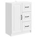 vidaXL Dressoir met lade Hoogglans Wit 66 x 34,5 x 87 cm Bewerkt hout