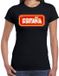 Bellatio Decorations T-shirt voor dames - Spanje - zwart - supporter - themafeest L