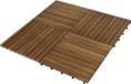 Brulo XL Tuintegel / terrasdeel 5 delige set 50x50x2,4 cm Oranjebruin Hout