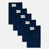 The One Towelling Serviette - 30x50 cm - 5 pièces - Qualité hôtelière - 450 g/m² - 100% Coton peigné - Bleu marine