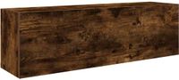 vidaXL Badkamerwandkast 100x25x30 cm bewerkt hout gerookt eikenkleurig