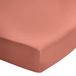 Essix Soft Line Hoeslaken, Katoen, Terracotta, 90 x 190 cm