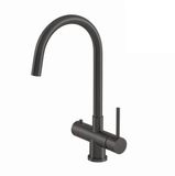 Selsiuz kranen Selsiuz 351209 Push & Turn 3-in-1 Rond Gun Metal met Combi (Extra) Boiler