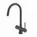 Selsiuz kranen Selsiuz 351209 Push & Turn 3-in-1 Rond Gun Metal met Combi (Extra) Boiler