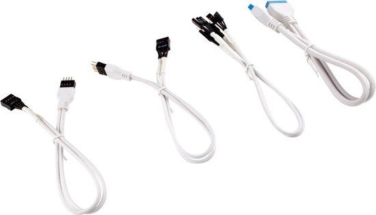 Corsair CC-8900245 - Premium Sleeved I/O Cable Extension Kit - White