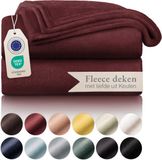 Blumtal Fleece Deken 220 x 240 cm - Donker Rood