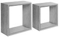 Homemania Ginevra rek voor wanddecoratie – woonkamer, slaapkamer, kantoor – MDF, eiken Imperial 35 x 35 x 15,5/30 x 30 x 15,5 cm
