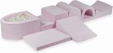 Viking Choice Jeu de mousse - avec piscine à balles et 100 balles - 7 pièces - rose clair