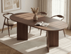 SARWEL Table de salle à manger extensible 160-200 cm noyer