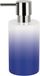 Spirella Vloeibare Zeepdispenser "Tube" Keramische Lotion Dispenser met verchroomde ABS Doseerder Capaciteit 300 ML (ØxH): 7 x 16 cm - Blauw/Wit