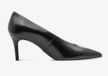 Tamaris Dames Pumps 1-22456-47 003 Zwart Leer Blokhak Puntige Neus 5-7 cm 41 EU