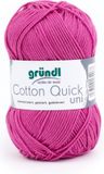 Gründl Wolle 865-108 Cotton Quick Uni Breigaren, 10 bollen à 50 gram, paars
