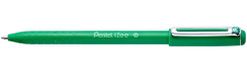Pentel BX460-A balpen IZee, model met kap, metalen clip, 0, 5 mm lijndikte, 12 stuks, zwart 12 Stuk groen