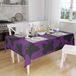 Bonamaison Tafelkleed, Anti-Mold, Sneldrogend, Waterdicht, 100% Polyester Tafellaken, Paars, zwart, 140 x 160 Cm