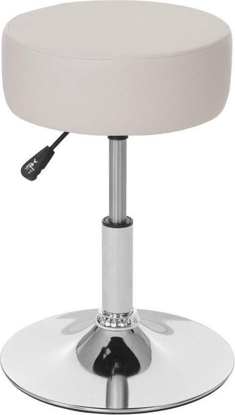 Bol Barkruk – Werkkruk – Kunstleer – Creme