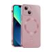 ICOVERI Magnetische TPU-gel beschermhoes, compatibel met iPhone 14, metallic effect, mat, compatibel met Magsafe, camerabescherming, displaybescherming, militaire kwaliteit, flexibel TPU, roze