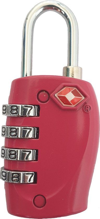 SUNMOOL TSA Kofferslot 4 cijfers - Rood - 1 Stuk