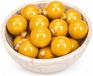Krebs Kerstballen - oker geel - 24x - glas - 7 cm - mat
