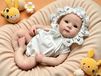 Poupée en silicone de 33 cm avec bouche ouverte, fille réaliste