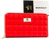 Rovicky - Portefeuille femme - Grand - Piquant - Élégant - Rouge - Cuir écologique