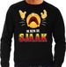 Bellatio Decorations Shoppartners Bv Funny emoticon sweater Ik ben de Sjaak zwart voor heren - Fun / cadeau trui L