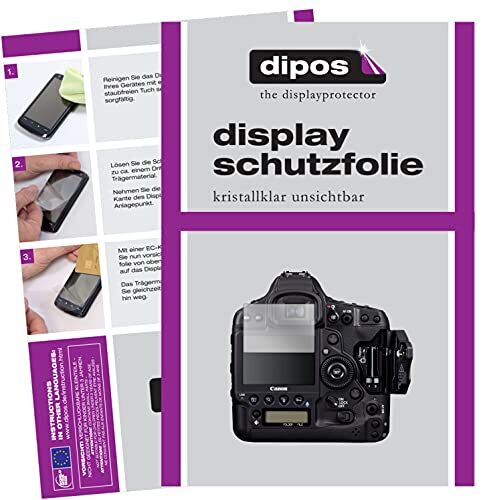 dipos I Beschermfolie compatibel met Canon EOS 1DX Mark III schermfolie, helder
