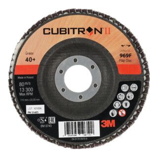 3M Cubitron II Lamellenslijpschijf 969F - ⌀ 115 mm - K80 - 1 stuk