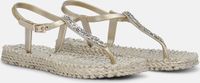 Ilse Jacobsen Slippers met enkelband en glitter CHEERFUL10G - 780 Platin