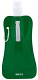 Merkloos / Sans marque Makito Western Europe Waterfles / drinkfles opvouwbaar - groen - kunststof - 400 ml - schroefdop - ophanghaak