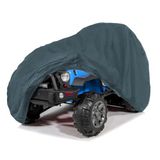 LYBOSH Kinderautohoes, zware 600D waterdichte Oxford-stof, bescherming tegen alle weersomstandigheden, universele pasvorm elektrische wielhoes (grijs)