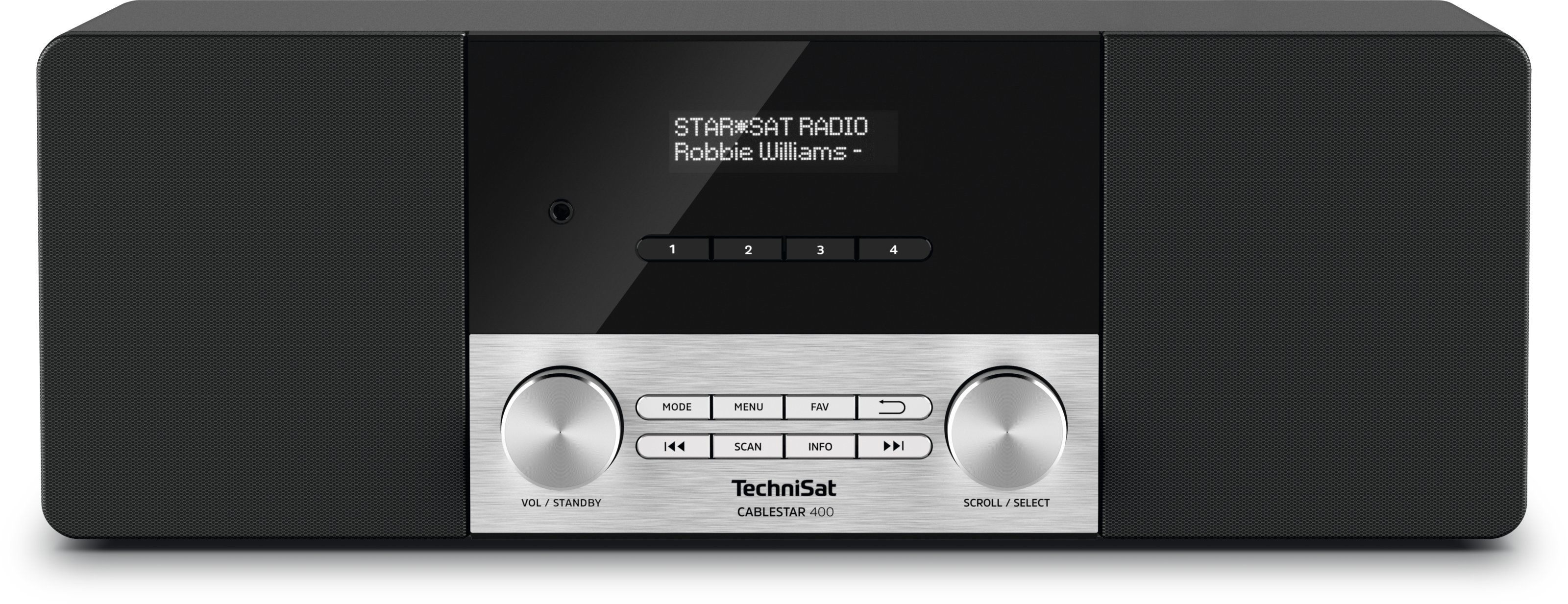 TechniSat CABLESTAR 400 - Personal Radio - Analog & Digital - DAB, FM - Black