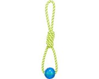 Trixie Aquatoy Drijvend Touwspeeltje - Polyester Geel Groen - 40 cm