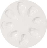 Byon Oester Serveerplaat Wit Aardewerk Rond 27 cm