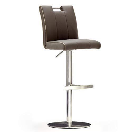 Robas Lund CA.STA barstoel - Leer/roestvrij staal - Bruin