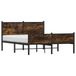 Maison Exclusive - Cadre de lit en métal sans matelas Chêne fumé 140x190 cm