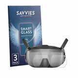 Savvies 3 Stuks Screenprotector - Geschikt voor DJI Goggles N3 (Lens) - Beschermfolie Glas Transparant