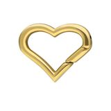 Lucardi Dames Stalen goldplated charm sluiting hart - Hanger - Staal - Goudkleurig