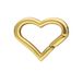 Lucardi Dames Stalen goldplated charm sluiting hart - Hanger - Staal - Goudkleurig