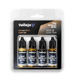 Vallejo Hobbyverf Acrylverf - 77268 True Metallic Metal - Arkanisch Goud - Acryl Set 4x Verf set - 4x 18 ml