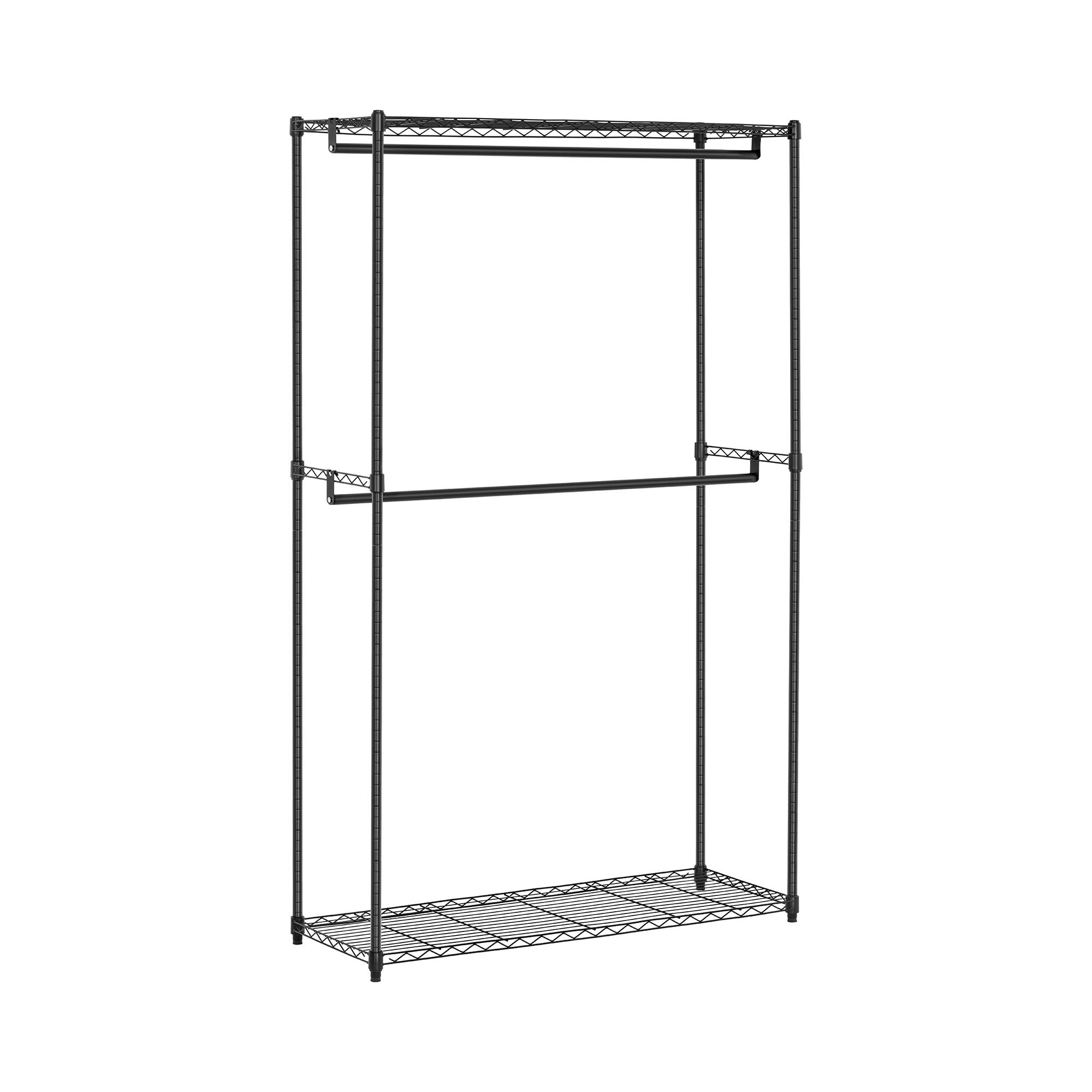 Royal Catering Metalen kledingrek - 120 x 45 x 199,5 cm - 200 kg - zwart