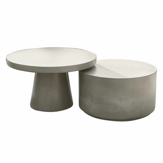 LOBERON Salontafel set van 2 Divertente grijs