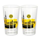 Dortmund Borussia BVB Waterglas Skyline 2 stuks