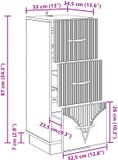 vidaXL Ladekast Bewerkt Hout Oud Hout 87 cm