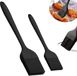Shenzhen Haorui Industrial Technology Co., Ltd. Set de 2 pinceaux de cuisson en silicone - pour BBQ, pâtisserie, grillades - noir