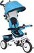 Tricycle for children - Growth model - Suitable from 12 months - Foldable - Telescopic push bar - Foldable sun canopy - Safety harness - Plastic - Purple