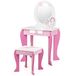 COSTWAY Make-uptafel voor kinderen, roze kaptafel, prinsessenkaptafel, lade en afneembare spiegel, voor meisjes van 3 tot 7 jaar (roze)