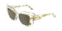 Karl Lagerfeld KL6204S Crystal Gold Rechthoekig Dames Zonnebril